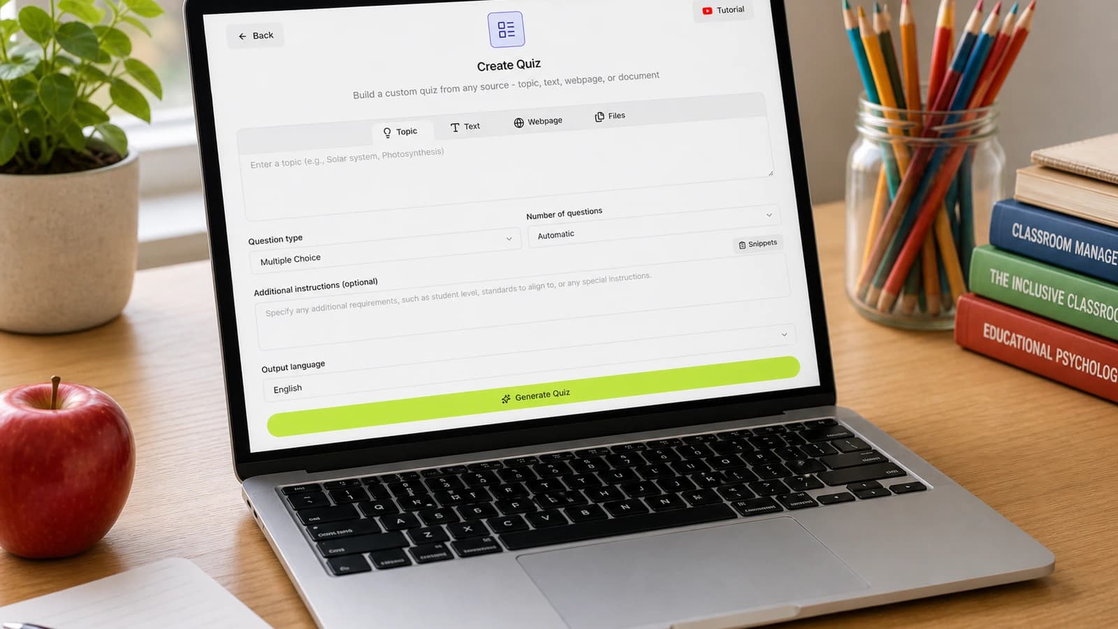 Teaching materials in minutes