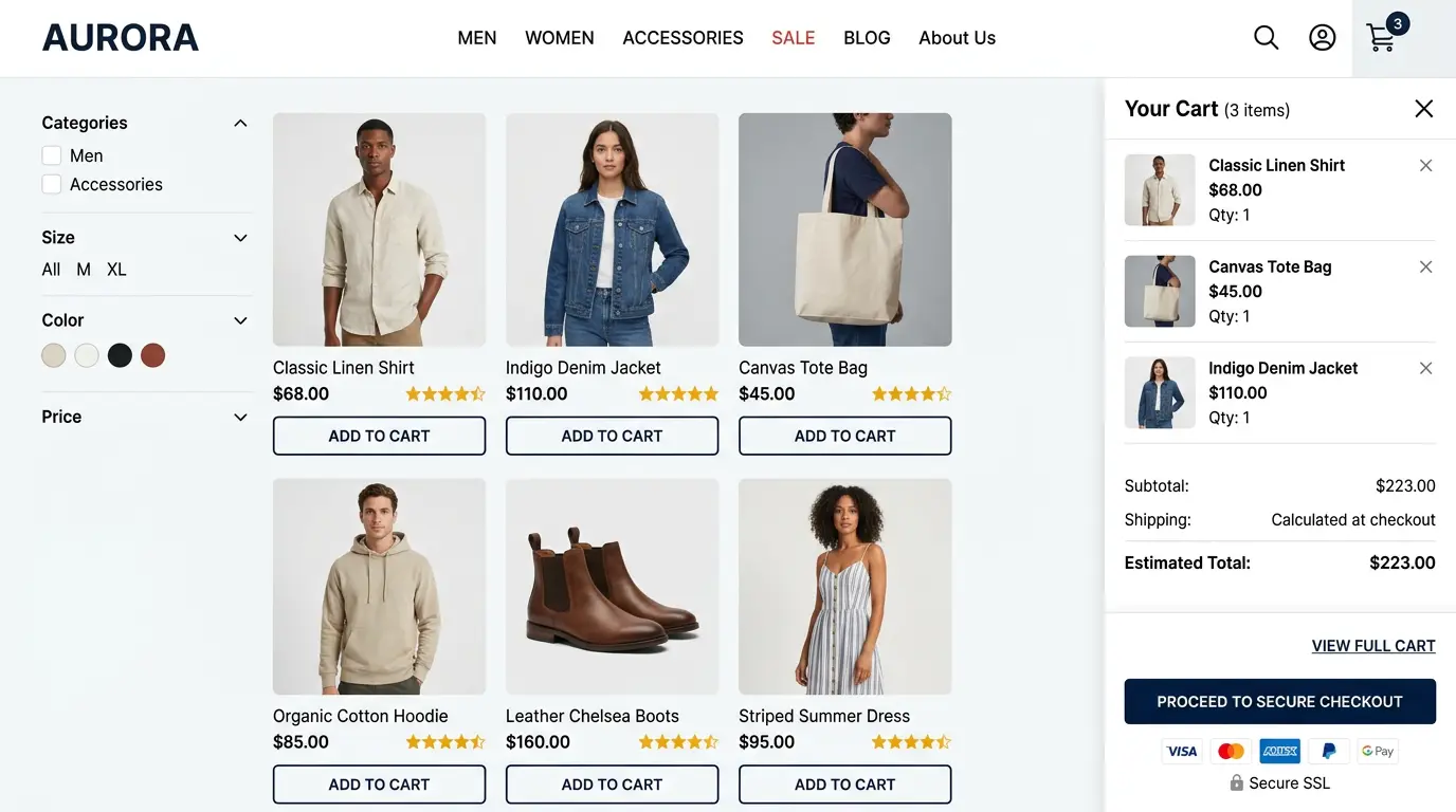 Conversion-Focused eCommerce Storefront